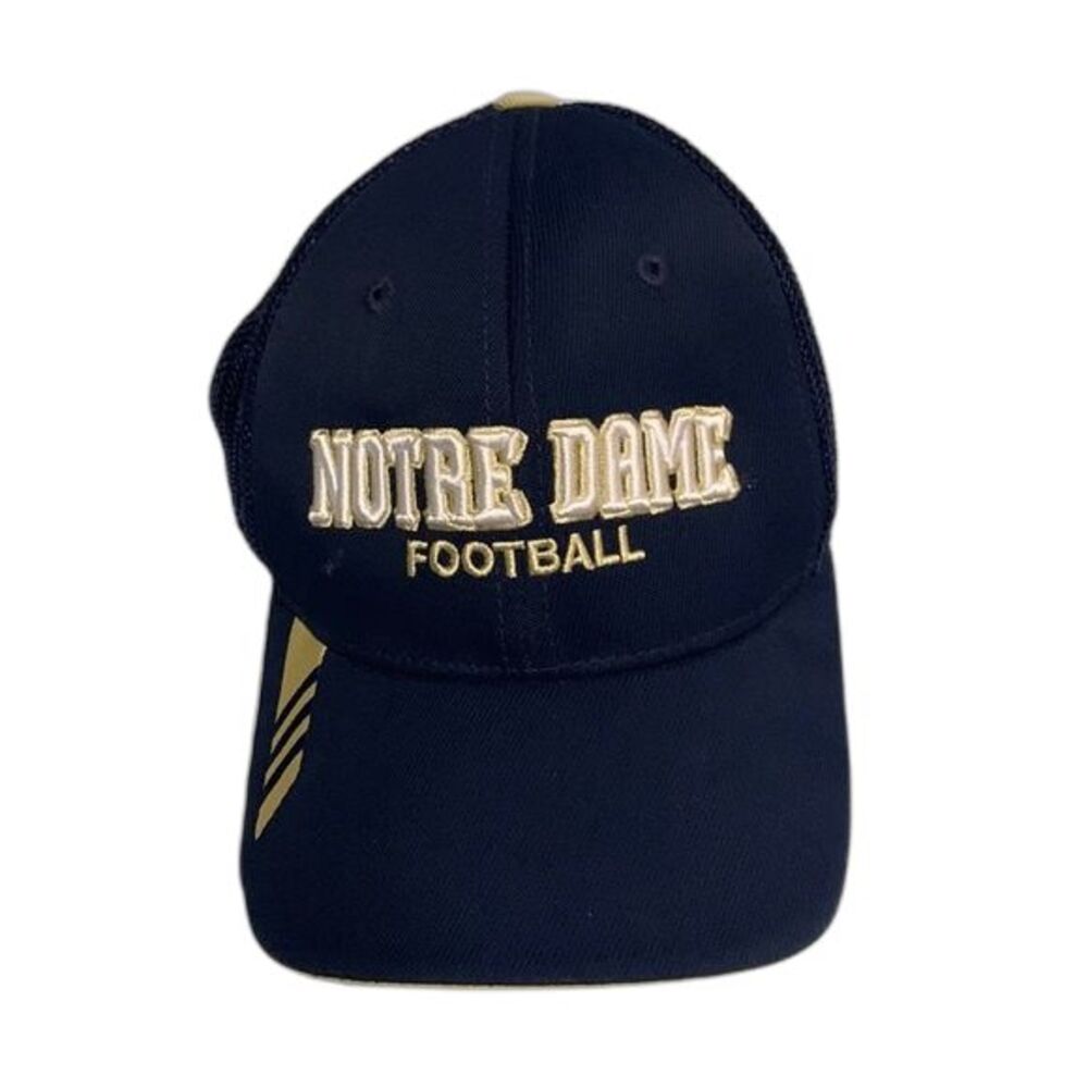Adidas Kids' Notre Dame Navy Gold Mesh Baseball Cap Size Youth